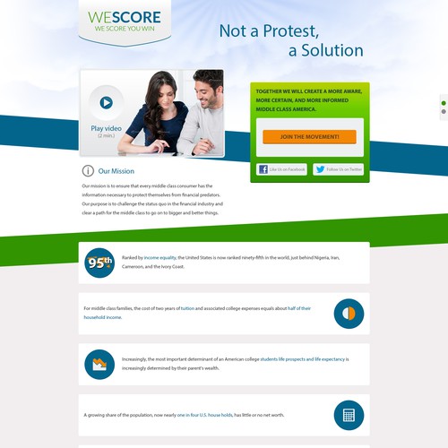 weScore needs a new website design