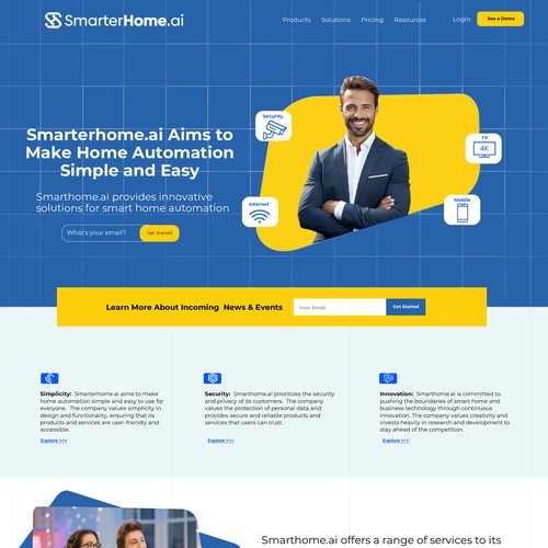 Business automation, smart home, Internet