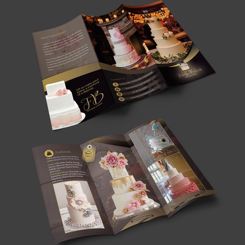 Eye catching brochure for artisan designer cakes