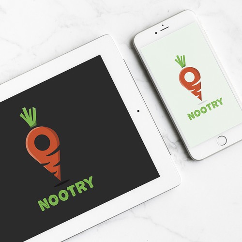 Logo for a food discovery app