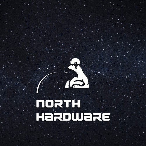 Negative space bear logo