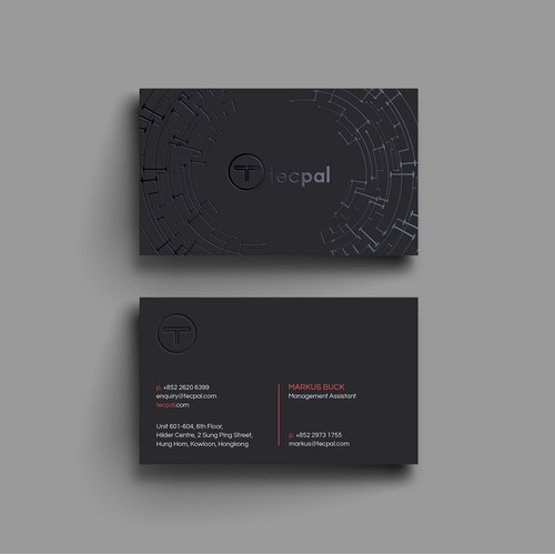 Techy Business Card for Tecpal.