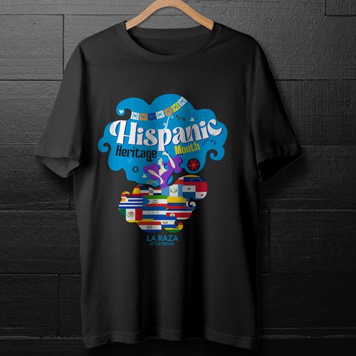 Hispanic Heritage Month T-Shirt for La Raza at Extreme