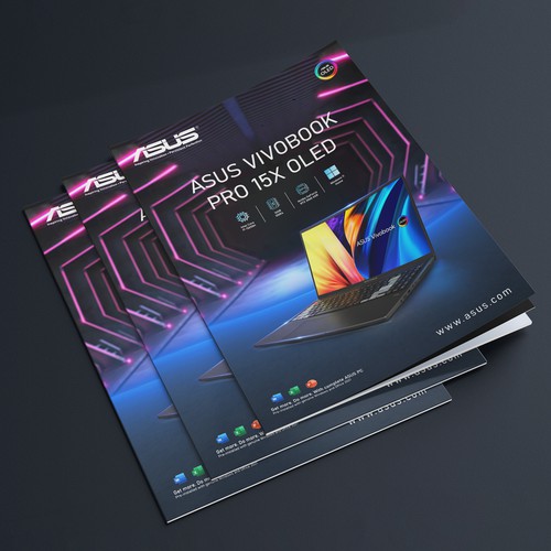 Magazine Cover Design for Laptop Product