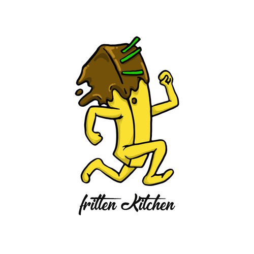 Running Poutines Logo Design for FrittenKitchen