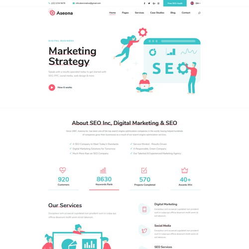 Website design for Digital Marketing