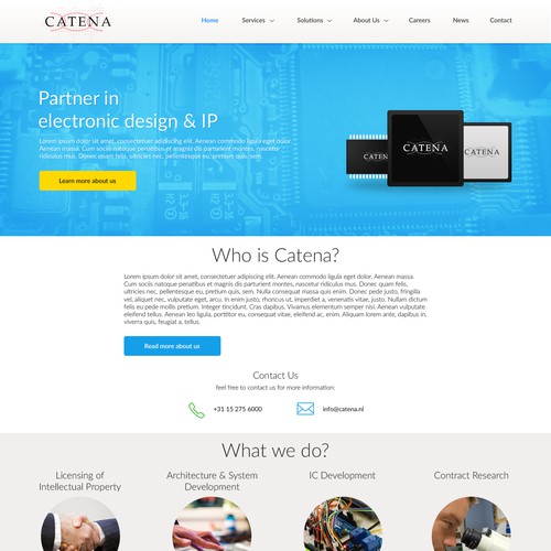 Create modern website for high-tech chip design firm