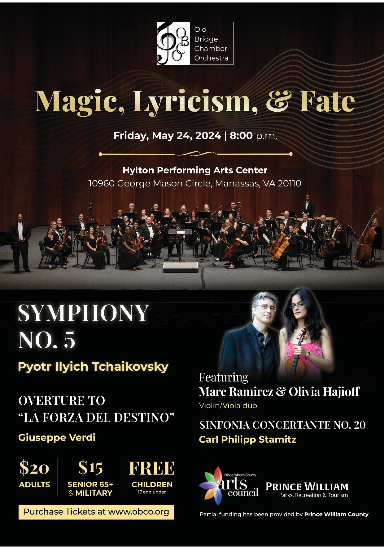 Orchestra concert flyer for community ensemble