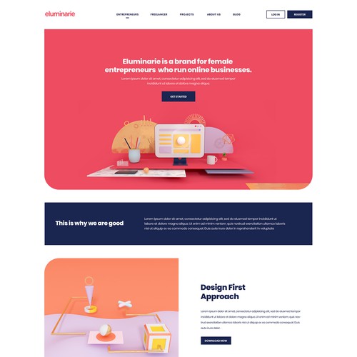 Webdesign 3d elements