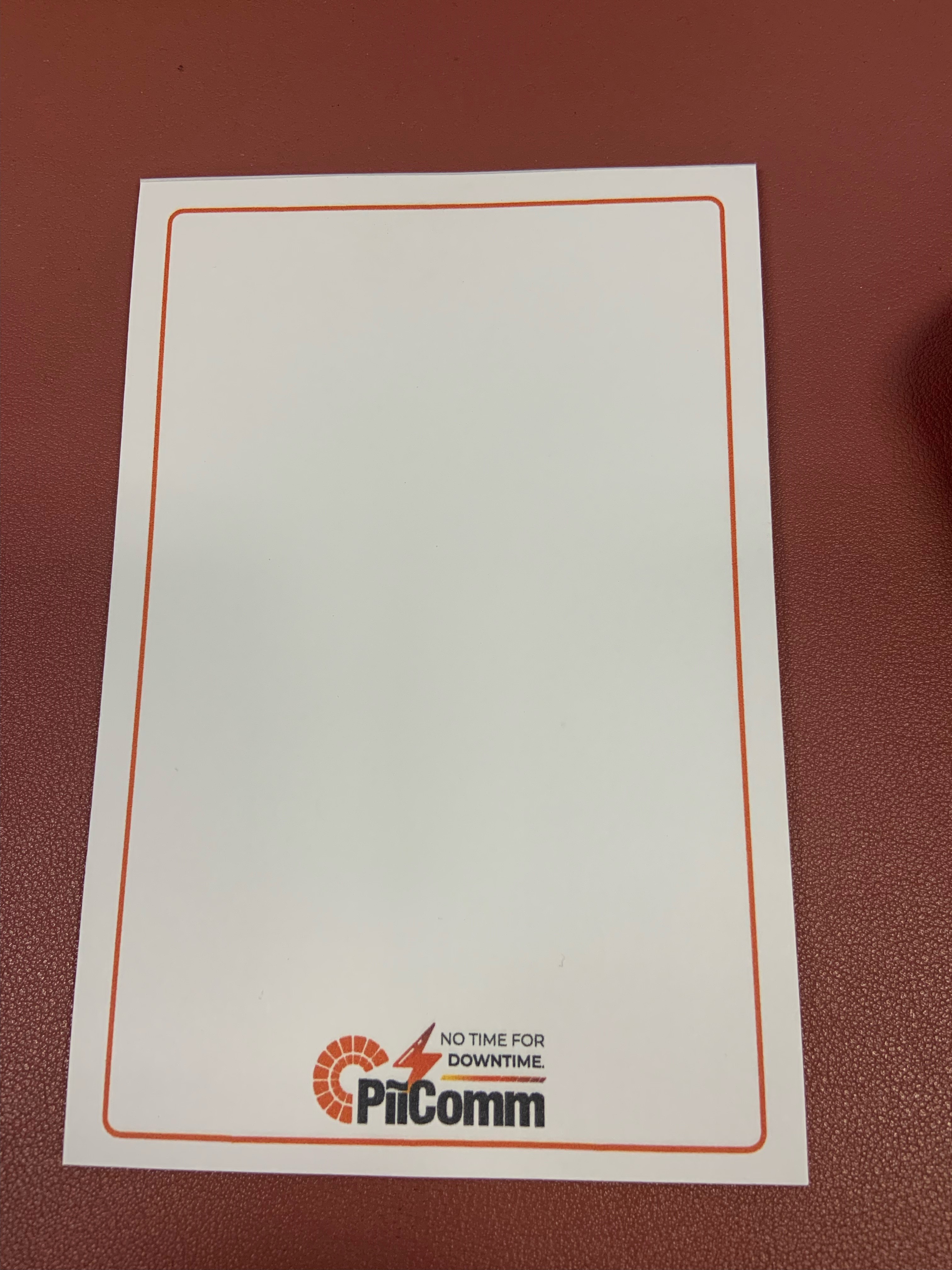 Note pad for Trade Show event