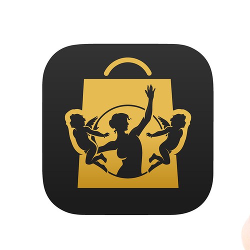 Eye-catching app icon for an online marketplace