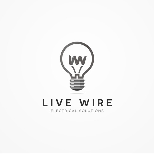 Create a slick/bold,  black and white logo for a modern day electrician
