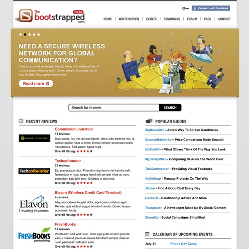 Bootstrapped: home page redesign