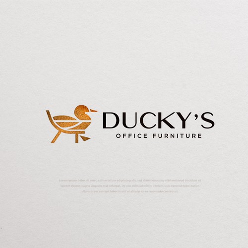 Fun, luxury logo for office furniture.