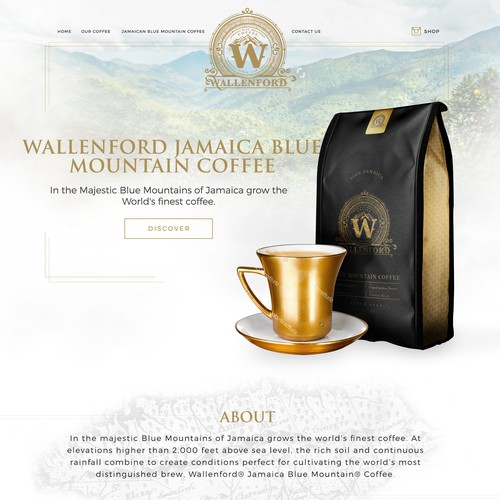 Luxury coffee homepage 