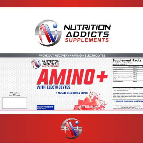 Logo nutrition and fitness supplements or healthy