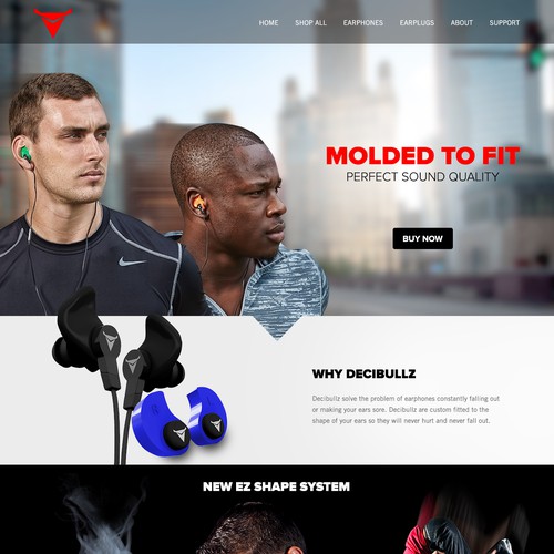 Decibullz Earphone Website Design