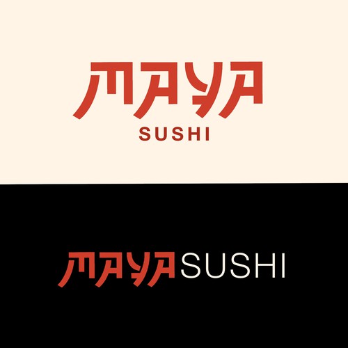 Logotype Maya Sushi