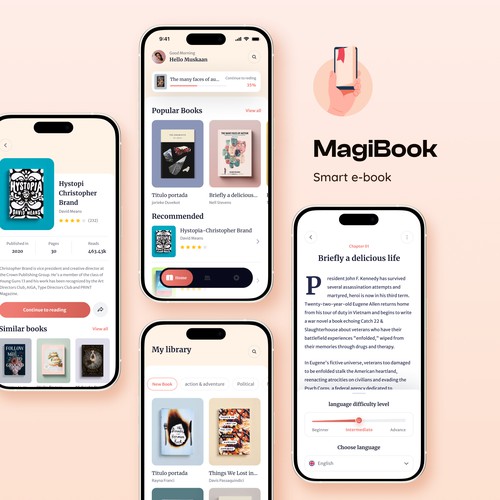 Smart e-book iOS app design
