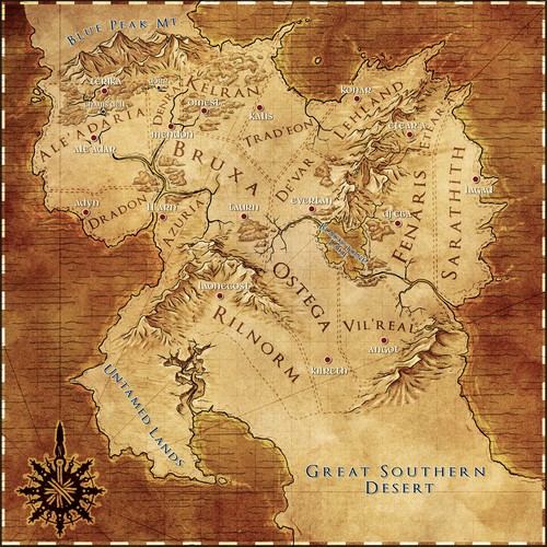Fantasy Map for Death Mage's Ascent Sequel