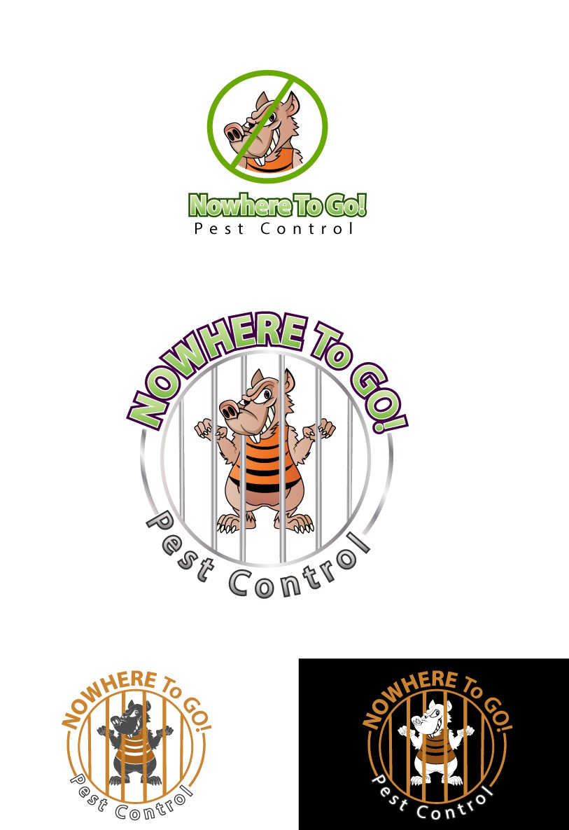 Create a unique logo for Nowhere To Go Pest Control
