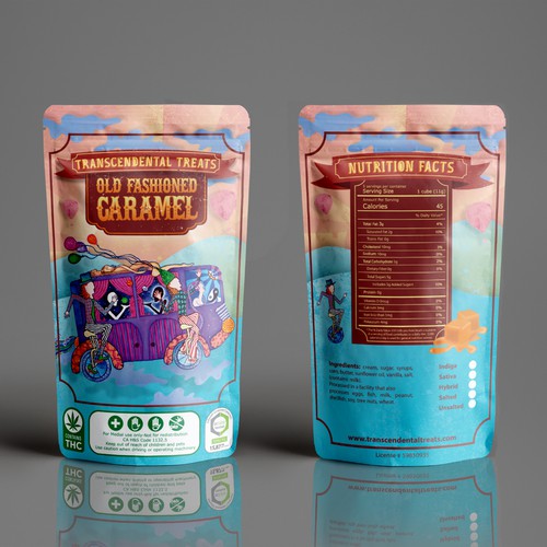 Packaging design for THC caramel candy