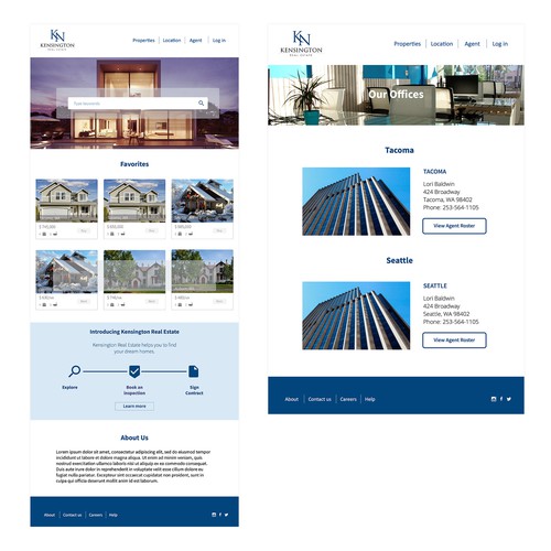 Real Estate Website Design Concept