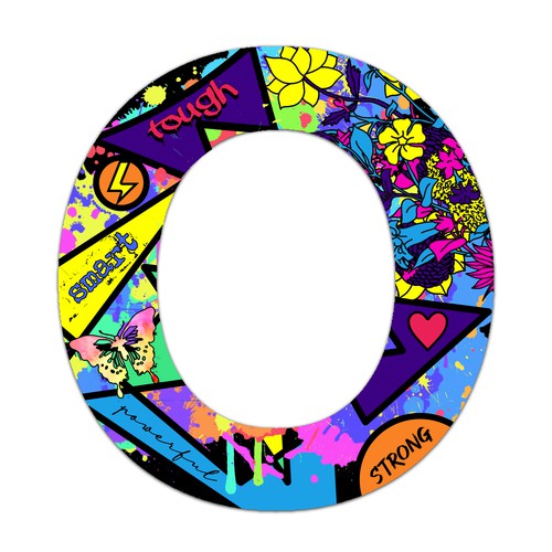 Bold, fun and colorful letter O