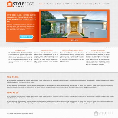 Create the next website design for Style Edge Homes 