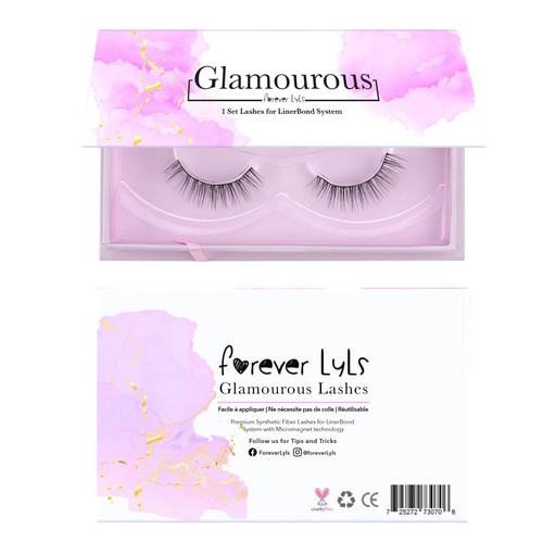 Eyelashes Box packaging design 