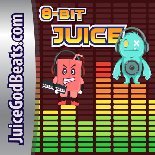 Videogame inspired album cover (8 Bit Juice) for juicegodbeats