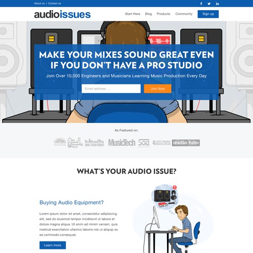Web design for Audio Issues