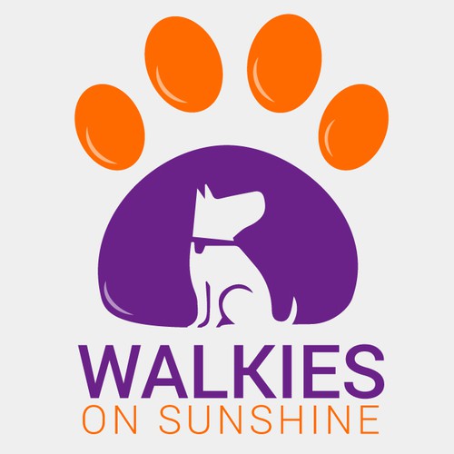 Walkies on sunshine logo design