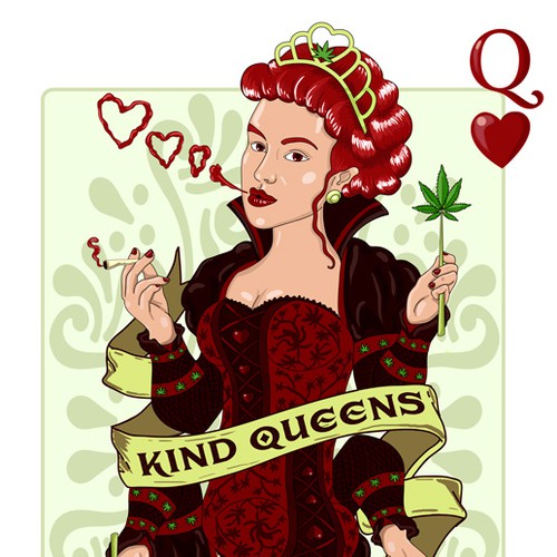 Queen of hearts Hemp based illustration