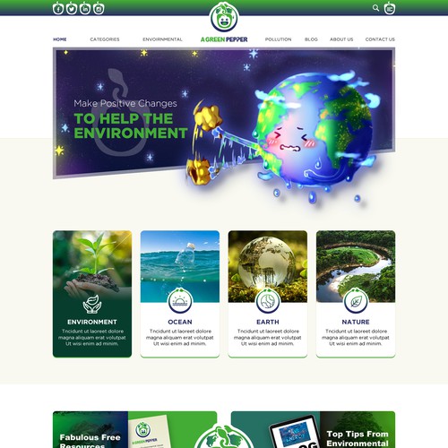 Green Blog needs a Quirky Wordpress Theme