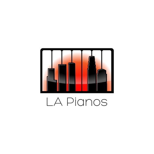 modern logo for a piano store contest entry