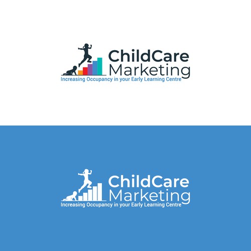 A playful logo design for ChildCare Marketing.