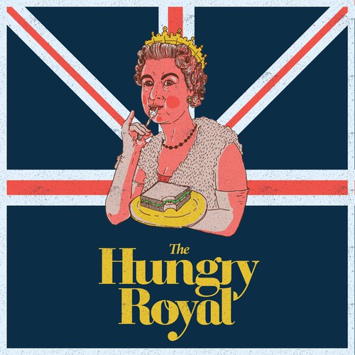 Illustrations of the Queen for The hungry royal