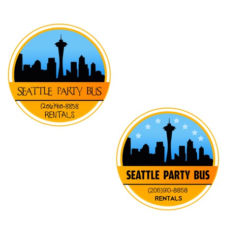 Help Seattle Party Bus Rentals  with a new logo