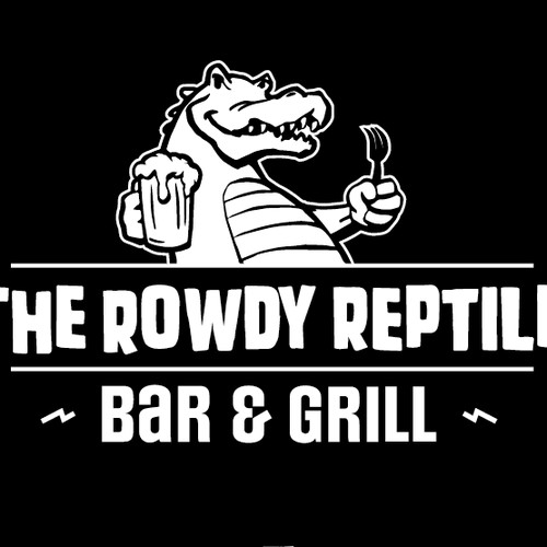 Create the next logo for The Rowdy Reptile Bar and grill