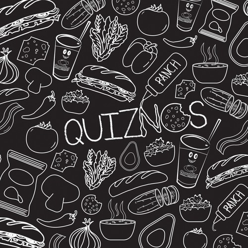 Quiznos Black & White Food Illustration