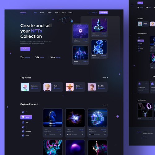NFT website design