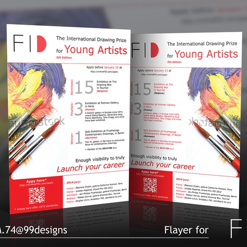 Create a unique FLYER for FID: the International Drawing Prize for Young Artists