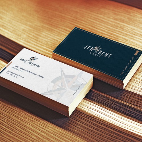 Luxury Yacht Brokerage Business Card Design