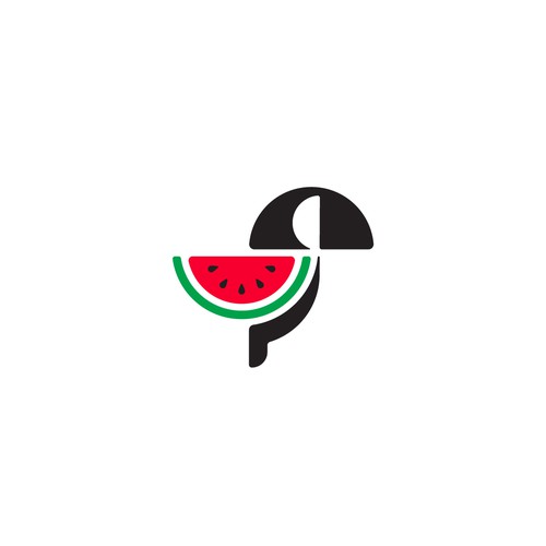 a bird watermelon