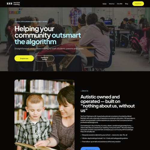 Custom B2B Squarespace Website for a UK Safeguarding Training Provider