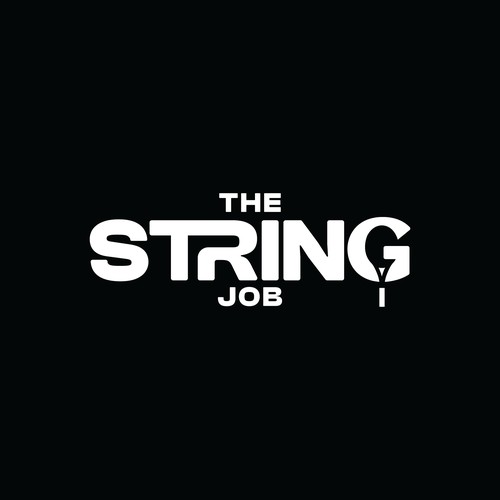 Bold and minimalist wordmark logo for 'The String Job'