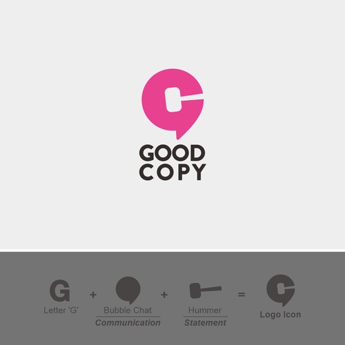 Logo for copy writer merchandise brand