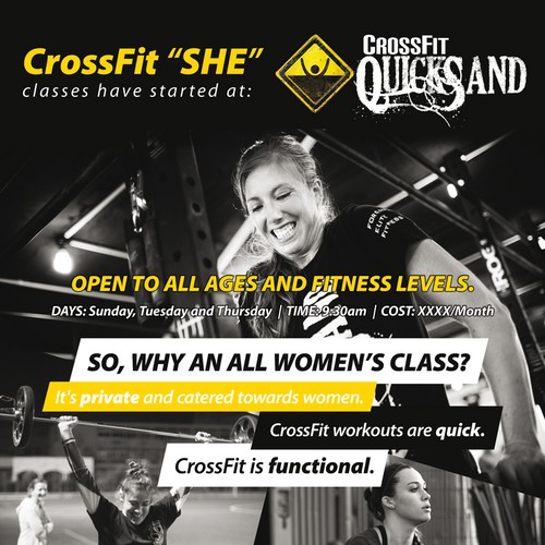 Flyer design for a crossfit class