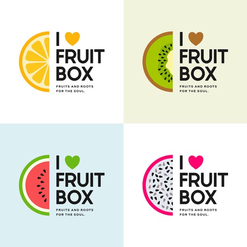 i Heart Fruit Box logo contest entry